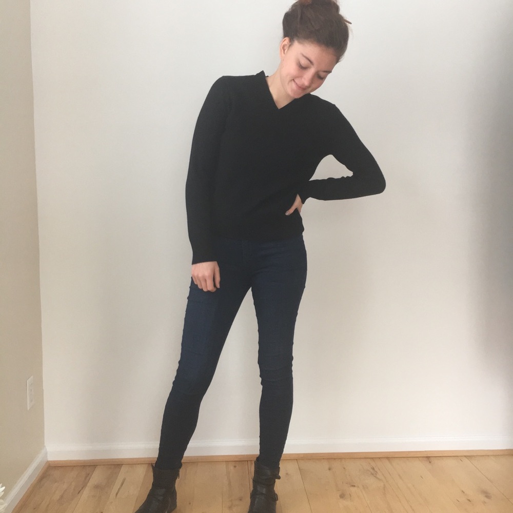 Black Merino Wool Sweater